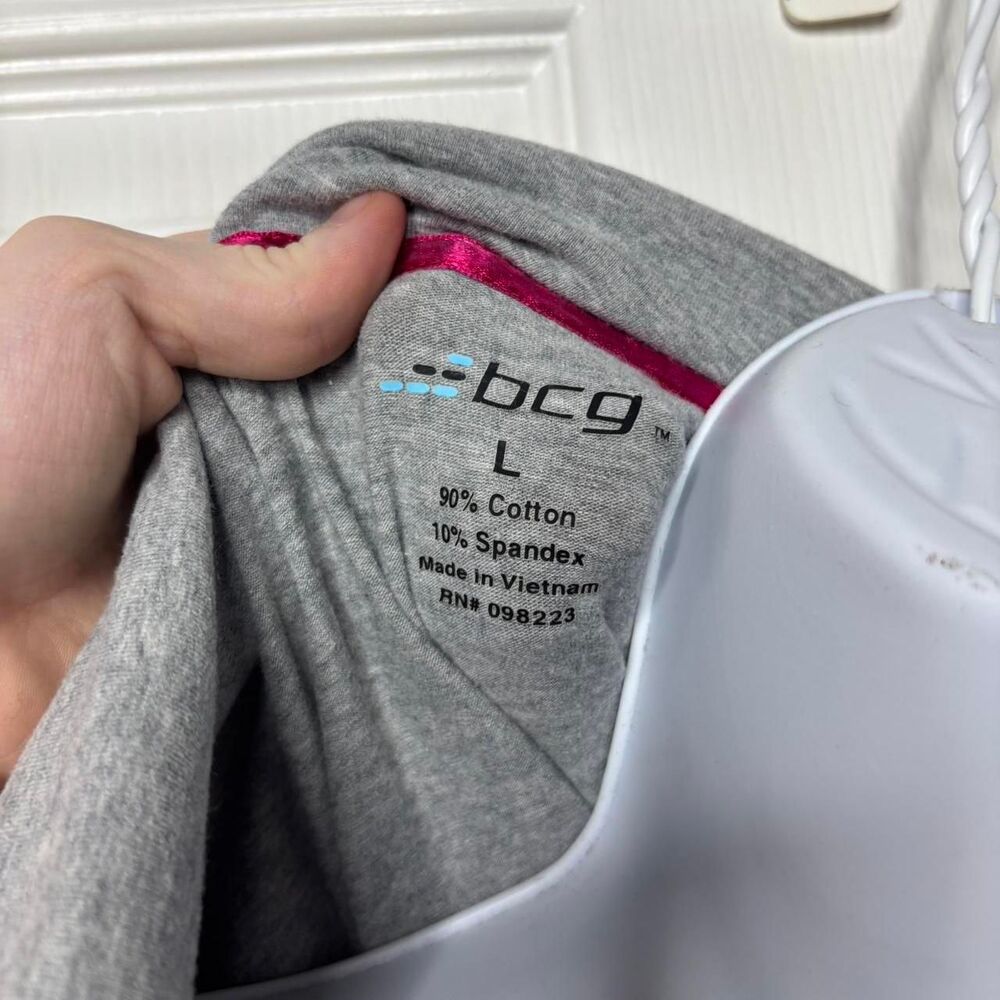 BCG Large Throwback Gray Zip Up Track Jacket & Pants Set Y2K 90s Tracksuit - Picture 7 of 8